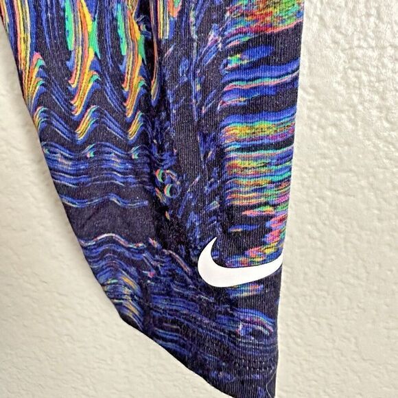Nike Leggings Womens Size XS High Waisted Dance Tight Fit Multicolor Pants - Picture 5 of 5